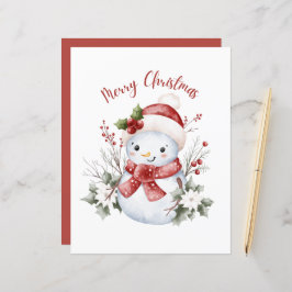 Lámina Festive Snowman Christmas Paper Sheet