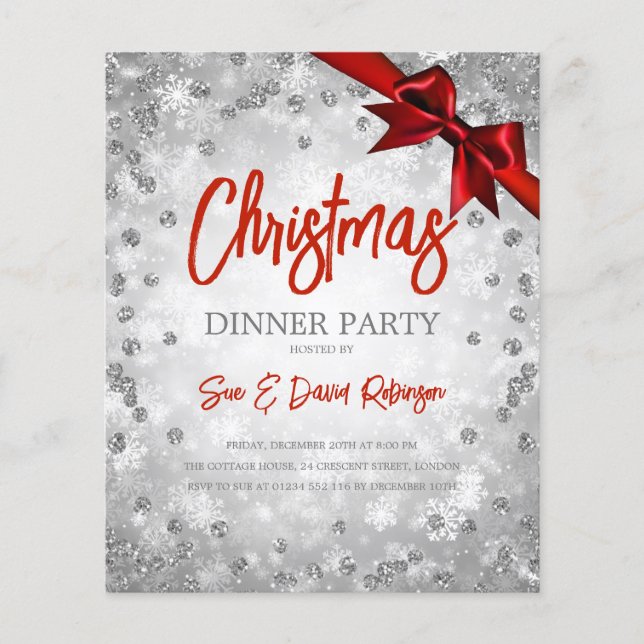 Lámina Festividad de los Navidades de cinta roja Purpurin (Anverso)