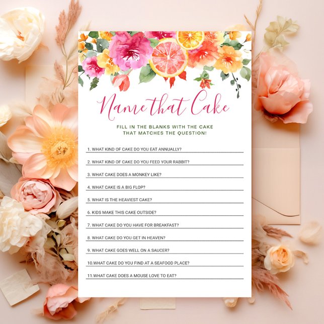 Lámina Festividad Flores Brillantes Citrus Bridal Shower  (Subido por el creador)