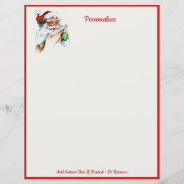 Lámina Festividades de Jolly Santa Claus List Navidades