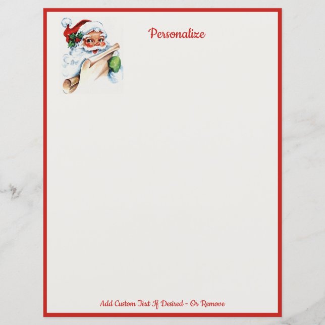 Lámina Festividades de Jolly Santa Claus List Navidades (Anverso)