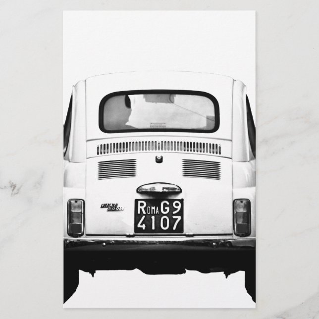 Lámina Fiat 500 en Roma. (Anverso)