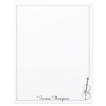 Ficha de papel de violín de música clásica Cello