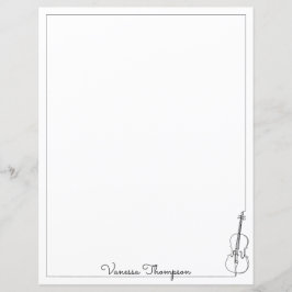 Lámina Ficha de papel de violín de música clásica Cello