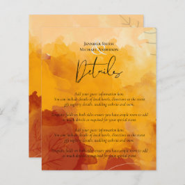 Lámina Fiery Naranja Watercolor Abstract Sunset Boda