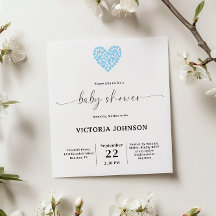 Fiesta Baby Shower de Budget Gentle Blue Heart