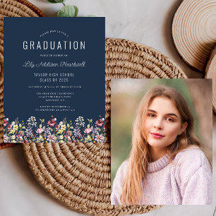 Lámina Fiesta Blue Grad de la Armada de flores silvestres