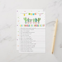 Lámina Fiesta Cactus Que Conoce El Mejor Juego De Novia