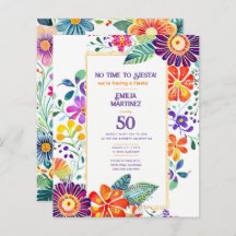 FIESTA Cumpleaños Flores Folkart 21 25 30