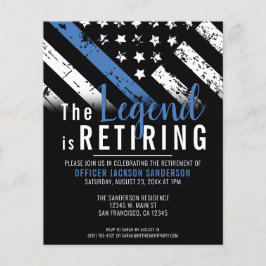 Lámina Fiesta de bandera de la línea azul de retiro de la