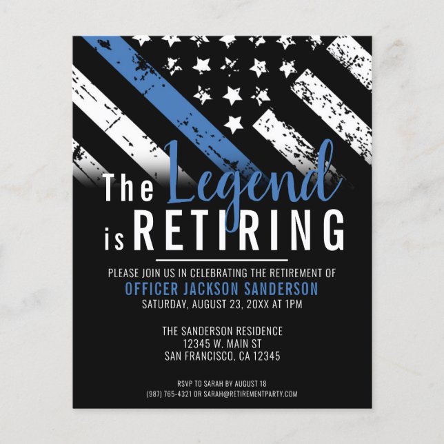 Lámina Fiesta de bandera de la línea azul de retiro de la (Anverso)