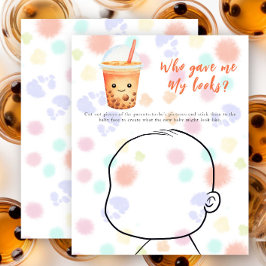 Lámina Fiesta de bebé bubble tea - ¿Quién me dio mi apari