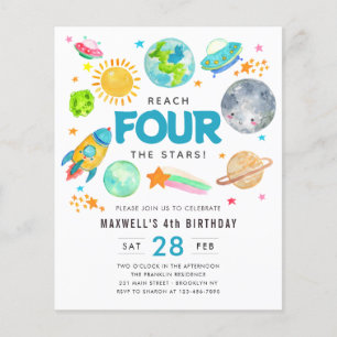 Lámina Fiesta de cuarto cumpleaños de las Estrellas del E
