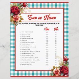 Lámina Fiesta de cumpleaños azul clásico nunca o nunca ju