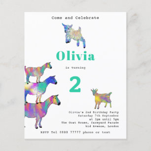 Lámina Fiesta de cumpleaños de cabra linda