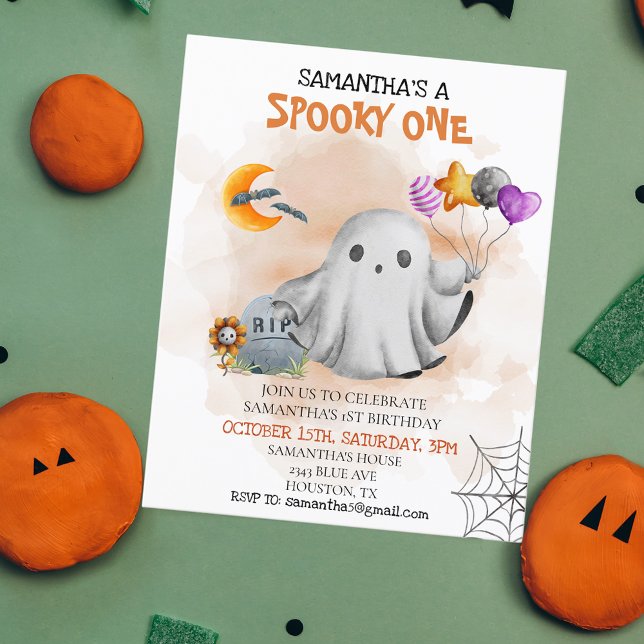 Lámina Fiesta de Cumpleaños de Halloween Niños Fantasma E (Subido por el creador)