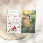 Lámina Fiesta de cumpleaños de la foto de Bash para anima<br><div class="desc">¡Celebra el gran día de tu pequeño granjero con esta invitación de cumpleaños! La parte izquierda de esta invitación al presupuesto para fiestas de cumpleaños incluye un marco lleno de encantadores ilustraciones de animales de granja. Hay dos cerditos, una familia de patos, vacas, conejos conejitos, un caballo y un burro,...</div>