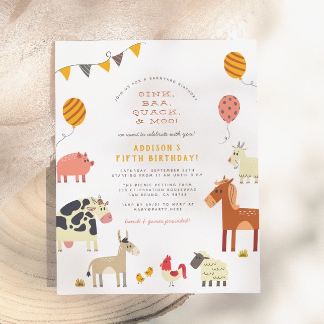 Lámina Fiesta de cumpleaños de la granja de animales de l (Subido por el creador)