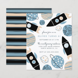 Lámina Fiesta de Cumpleaños en el Espacio Exterior con Na