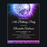 Lámina Fiesta de cumpleaños número 70 de Purple 70th Disc<br><div class="desc">Retroceda en el tiempo a la era de la discoteca con nuestra Invitación Disco Ball de la Fiesta de los 70 Años Purple. Esta invitación vibrante y nostálgica es la manera perfecta de poner el ánimo para su celebración de un hito. En un deslumbrante tono violeta, esta invitación capta la...</div>