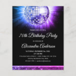 Lámina Fiesta de cumpleaños número 70 de Purple 70th Disc<br><div class="desc">Retroceda en el tiempo a la era de la discoteca con nuestra Invitación Disco Ball de la Fiesta de los 70 Años Purple. Esta invitación vibrante y nostálgica es la manera perfecta de poner el ánimo para su celebración de un hito. En un deslumbrante tono violeta, esta invitación capta la...</div>