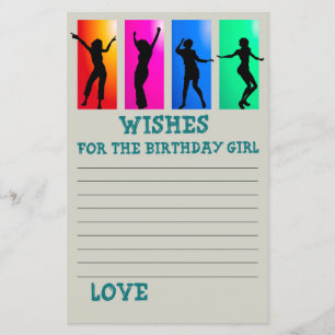 Lámina Fiesta de danza desea un chica de cumpleaños