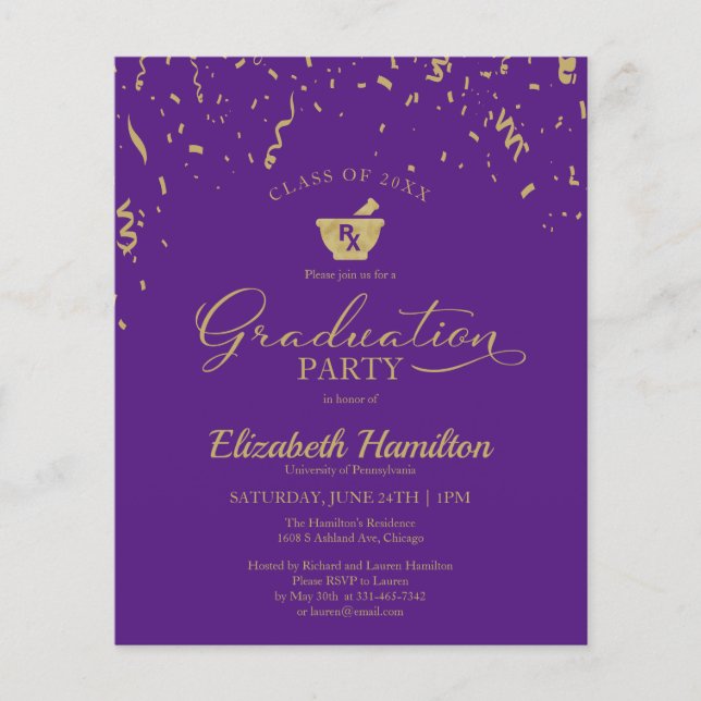 Lámina Fiesta de Grado de la Escuela de Medicina Invitada (Anverso)