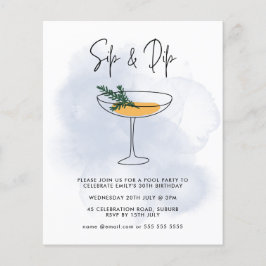 Lámina Fiesta de grupos de cócteles para sorbos y bebidas