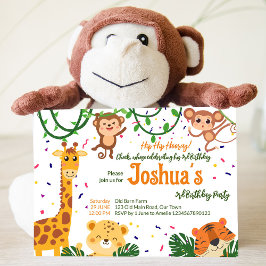 Lámina Fiesta de invitación de presupuesto para animales 