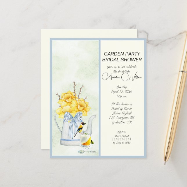 Lámina FIESTA de Jardín de Presupuestos Ducha de Novias (Anverso/Reverso In Situ)