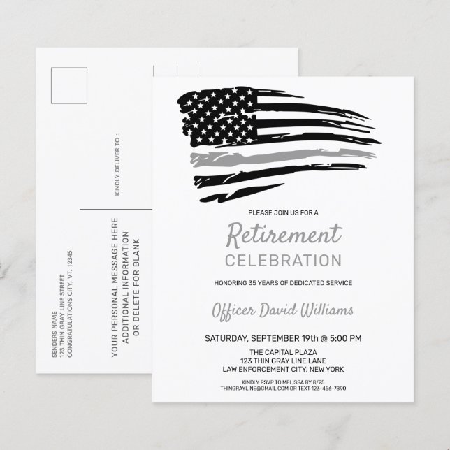 Lámina Fiesta de Jubilación de Oficial Correccional de Pr (Anverso / Reverso)