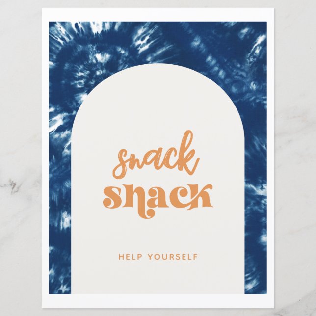 Lámina Fiesta de la prueba de tinte | Rótulo Snack Shack (Anverso)