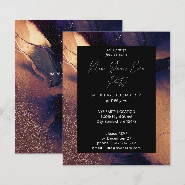 Lámina Fiesta de la víspera de Año Nuevo (Anverso / Reverso)