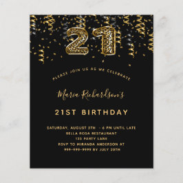 Lámina Fiesta de leopardo de oro negro de 21 años de pres