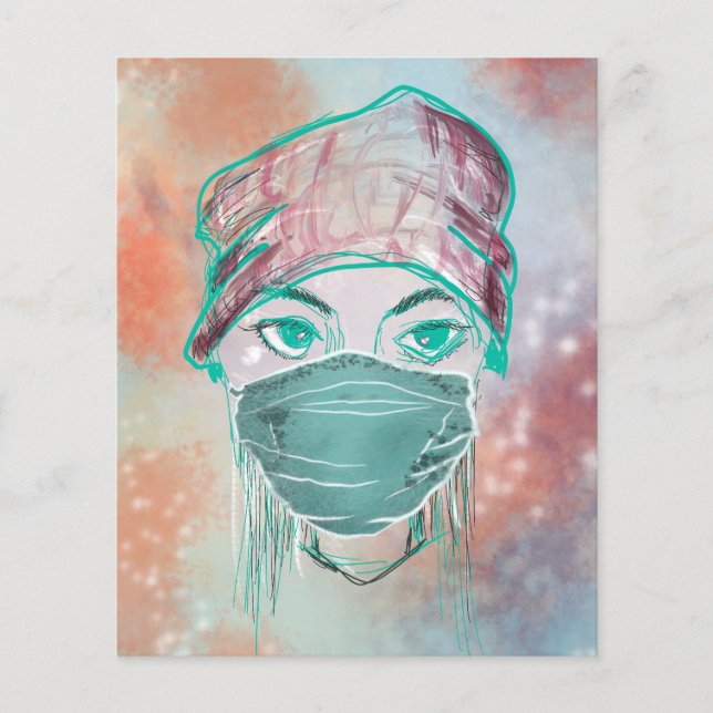 Lámina fiesta de máscara facial (Anverso)