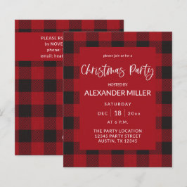 Lámina Fiesta de Navidades de Flannel de Búfalo Rojo Pres