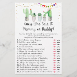 Lámina Fiesta De Oro Cactus Adivina Quién Dijo El Juego