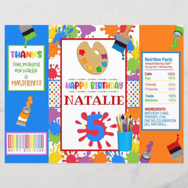 Lámina Fiesta de pintura de arte Bolsa de chip DIY (Anverso)