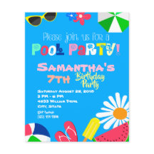 Fiesta de piscina de verano de presupuesto