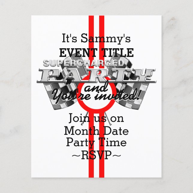 Lámina Fiesta de rendimiento con sobrecarga personalizada (Anverso)