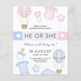 Lámina fiesta de revelación de género azul o rosa