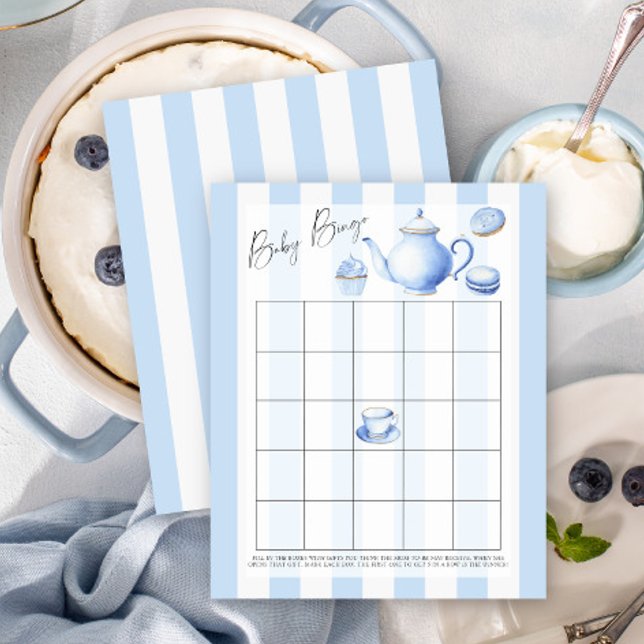 Lámina Fiesta de té azul - juego de bingo bebé (Subido por el creador)