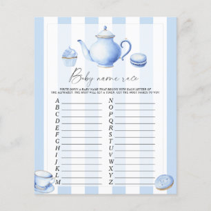 Lámina Fiesta de té azul - Juego de raza para el nombre d