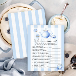 Lámina Fiesta de té azul - Quién conoce mejor juego a pap