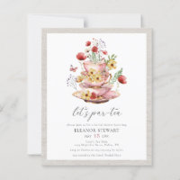 Fiesta de té con flores silvestres de presupuesto 