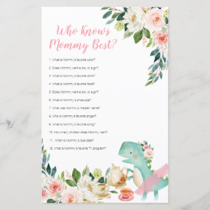 Lámina Fiesta de té de dinosaurio que conoce mejor a mamá