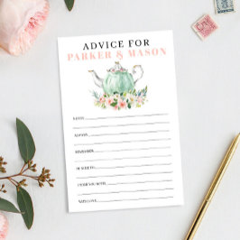 Lámina Fiesta de té de ducha de novia consejo y juego