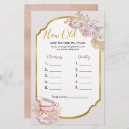 Lámina Fiesta de té de época Qué edad tenían los juegos d