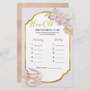 Lámina Fiesta de té de época Qué edad tenían los juegos d