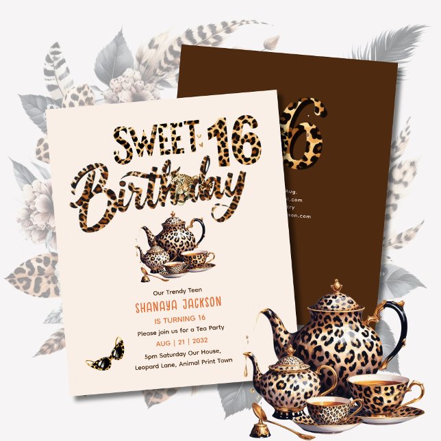 Lámina Fiesta de té de impresión de leopardo de moda Swee (Subido por el creador)